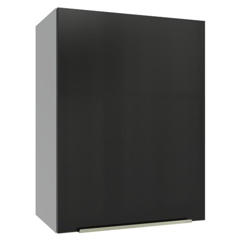 Armário Aéreo 50cm 1 Porta Branco/preto Lux Madesa