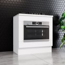 Ver imagem 1 de Balcão 80cm 100% MDF para Forno de Embutir com Tampo Branco HP/Calcare Americana