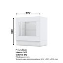 Ver imagem 4 de Balcão 80cm 100% MDF para Forno de Embutir com Tampo Branco HP/Calcare Americana