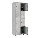 Ver imagem 1 de Armário Roupeiro Aço 8 Portas Guarda Volume Ea702 Cinza