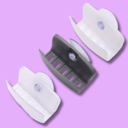Porta Esponja com Ventosa Cozinha Suporte para Bucha de Pia Branco Plástico Cinquetti - 3
