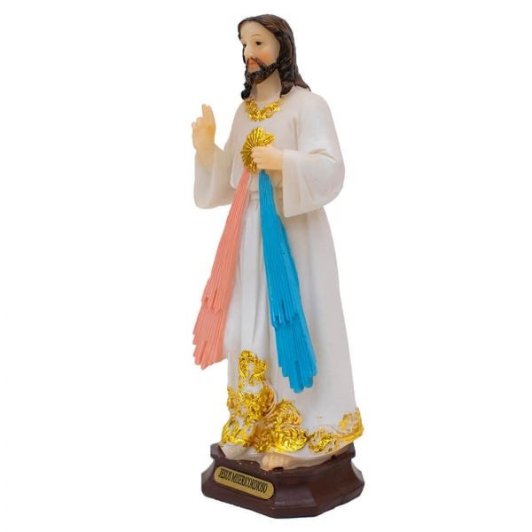 Jesus Misericordioso 15cm Enfeite Resina Imagem Religiosa - 2