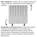 Ver imagem 5 de Cabeceira Estofada Cama Solteiro 90 Cm Luísa Suede e Frame Cor:cinza Claro