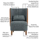 Ver imagem 4 de Poltrona Decorativa Verso Pes Madeira Linho e Courino Tcs 718 Tcs 727 Moll
