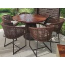 Ver imagem 1 de Conjunto de Mesa em Corda Náutica Marrom Jasmin - 6 Cadeiras + 1 Mesa