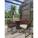 Ver imagem 2 de Conjunto de Mesa em Corda Náutica Marrom Jasmin - 6 Cadeiras + 1 Mesa
