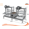 Parrilla Dupla de Alvenaria 118x45 Grelha Uruguaia com Elevação e 6 Espetos - 2