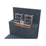 Parrilla Dupla de Alvenaria 118x45 Grelha Uruguaia com Elevação e 6 Espetos - 3