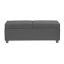 Ver imagem 2 de Recamier Bau Paris 1,40m Suede Cinza - Clique Decor Clique decorações
