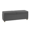 Ver imagem 3 de Recamier Bau Paris 1,40m Suede Cinza - Clique Decor Clique decorações
