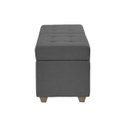 Ver imagem 4 de Recamier Bau Paris 1,40m Suede Cinza - Clique Decor Clique decorações