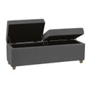 Ver imagem 1 de Recamier Bau Paris 1,40m Suede Cinza - Clique Decor Clique decorações