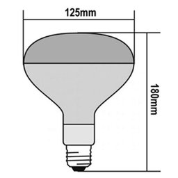 Lâmpada de Secagem Infravermelha 250w E-27 Brasfort 220v - 2
