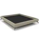 Ver imagem 1 de Cama Casal King Pés de Ferro Estilo Industrial 210cm Otto P05 Linho Bege Escuro - Lyam Decor