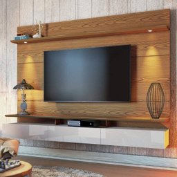 Painel para TV até 60 Polegadas com LED com Nicho 3 Gavetas Decore - 1