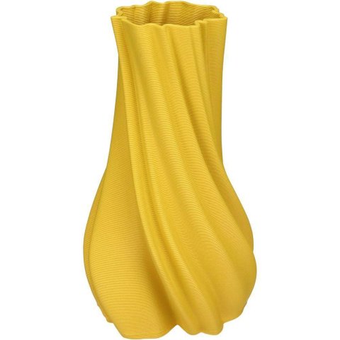 Vaso Decorativo Enfiete Casa Aparador 3d Home&co Cerâmica 28x16x16cm Amarelo