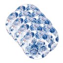 Ver imagem 1 de Kit Sousplat Rosas Azul - 8 Peças - com Base