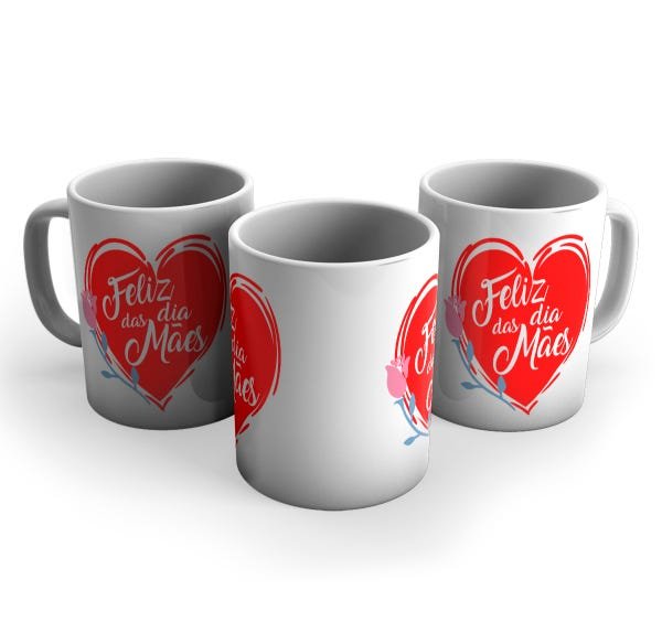 Caneca Mágica Presente Feliz dia das Mães Cerâmica 325ml - 3