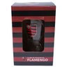 Caneca Flamengo Vidro Bola Futebol Escudo de Metal - 4