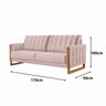 Sofá Lottus Sofisticado Veludo 170cm Confortavel Resistente:rosa - 4