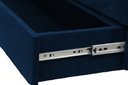 Ver imagem 3 de Recamier Puff Baú Sapateira com Gaveta 1,38cm para Cama Box Padrão - Azul Marinho
