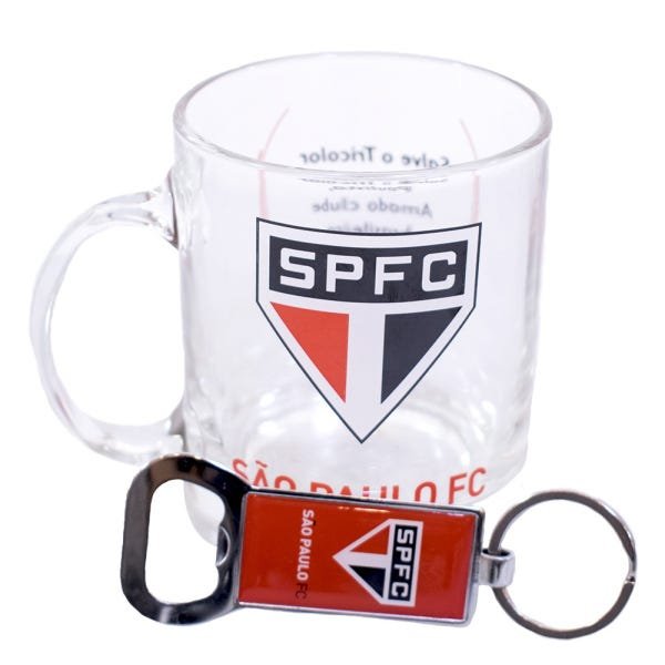 Caneca São Paulo De Vidro Com Abridor De Garrafas 350ml Spfc - 3