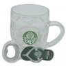 Kit Caneca Palmeiras 280ml Vidro Abridor Lanterna Corta Saco - 2