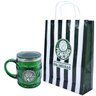 Kit Caneca Palmeiras Térmica Brasão Metal 500ml Sacola M04 - 1