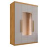 Guarda Roupa 4 Portas com Espelho Carimã Naturalle Off White - 2