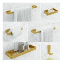 Ver imagem 1 de Kit de Acessórios para Banheiro 6 Peças Dourado - Rede Móveis
