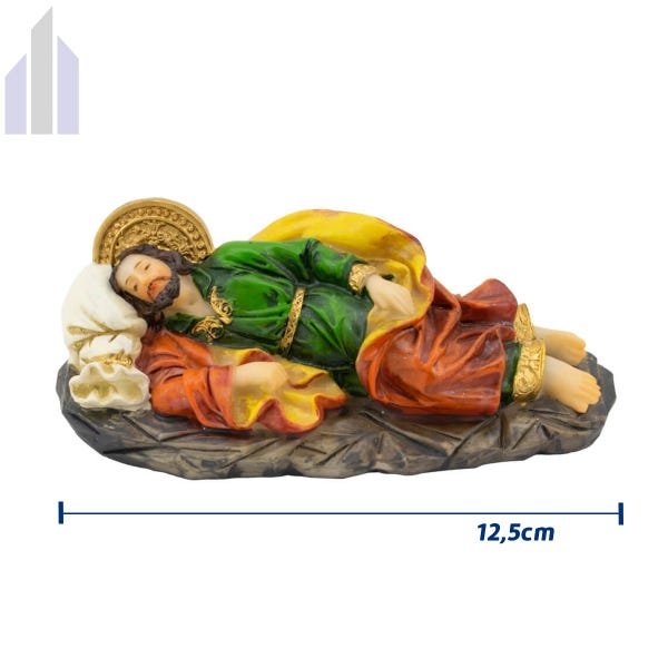 Imagem São José Dormindo 12.5cm Lindo Enfeite de Resina - 6