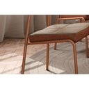 Ver imagem 5 de Conjunto: Mesa Sala Jantar Átria 1593 Aço C/ Tampo Madeirado 90x90cm e 4 Cadeiras Lux Rose/freij