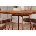 Ver imagem 6 de Conjunto: Mesa Sala Jantar Átria 1593 Aço C/ Tampo Madeirado 90x90cm e 4 Cadeiras Lux Rose/freij