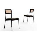 Ver mais imagens de Conjunto: Mesa Sala Jantar Átria 1593 Aço C/ Tampo Madeirado 90x90cm e 4 Cadeiras Lux Rose/freij