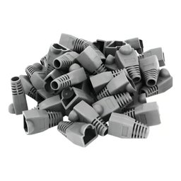 Kit 100 Capas Protetoras P/conector Rj45 Utp Cat5 Cat6 Cinza - 1