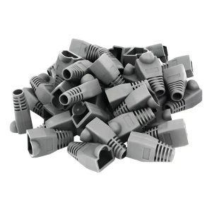Kit 100 Capas Protetoras P/conector Rj45 Utp Cat5 Cat6 Cinza