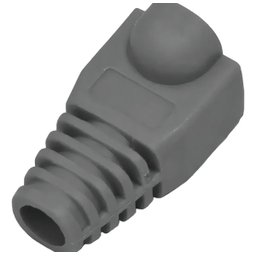 Kit 100 Capas Protetoras P/conector Rj45 Utp Cat5 Cat6 Cinza - 2