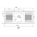 Ver imagem 2 de Pia Inox Polido 1,20x53 Cuba Simples sem Válvula Concretada Pianox