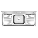 Ver imagem 1 de Pia Inox Polido 1,20x53 Cuba Simples sem Válvula Concretada Pianox