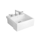 Ver imagem 1 de Cuba de Semiencaixe Quadrada com Mesa Branco 410x410mm - Deca Deca Loucas