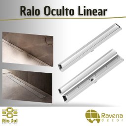 Ralo Linear Oculto Invisível 5x50 para Banheiro Branco - 10