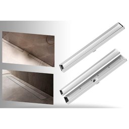 Ralo Linear Oculto Invisível 5x50 para Banheiro Branco - 1