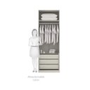 Ver imagem 3 de Módulo Closet 3 Gavetas 1 Maleiro 1 Cabideiro 80,4cm Prime Luciane Móveis