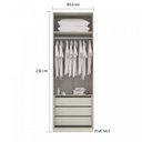 Ver imagem 2 de Módulo Closet 3 Gavetas 1 Maleiro 1 Cabideiro 80,4cm Prime Luciane Móveis