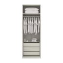 Ver imagem 1 de Módulo Closet 3 Gavetas 1 Maleiro 1 Cabideiro 80,4cm Prime Luciane Móveis