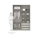 Ver imagem 3 de Módulo Closet 3 Gavetas 2 Cabideiros 1 Maleiro Nicho Colmeia 159,2 Prime Luciane Móveis