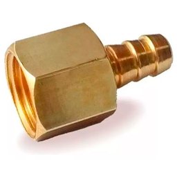 Adaptador Bico Latão 1/2 Femea X 3/8 Bm para Mangueira Gás - 6