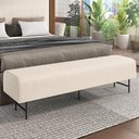 Ver imagem 2 de Puff Recamier Decorativo com Pés Industrial 160cm Novara P05 Linho Creme - Lyam Decor