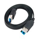 Ver imagem 1 de Cabo Usb 3.0 para Impressora - Ambm - 1,50 Metros - Akasa Proslim - Ak-cbub14-15bk