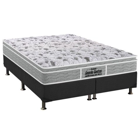 Cama Box Queen: Colchão Espuma D45 Probel /EP Guarda Costas Próextreme Plus + Base CRC Suede Gray(15